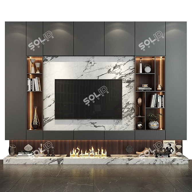 Stylish TV Wall Set 279 by Studia-54 3D model image 1