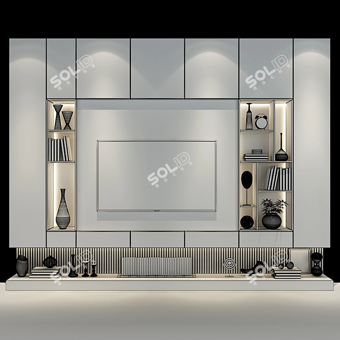 Stylish TV Wall Set 279 by Studia-54 3D model image 2