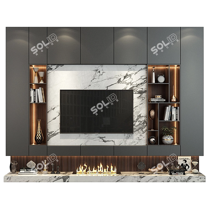 Stylish TV Wall Set 279 by Studia-54 3D model image 4