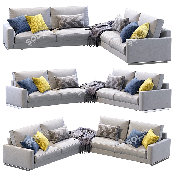 Rendezvous Modern Modular Sofa 3D model image 3