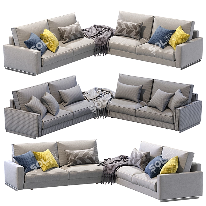 Rendezvous Modern Modular Sofa 3D model image 4