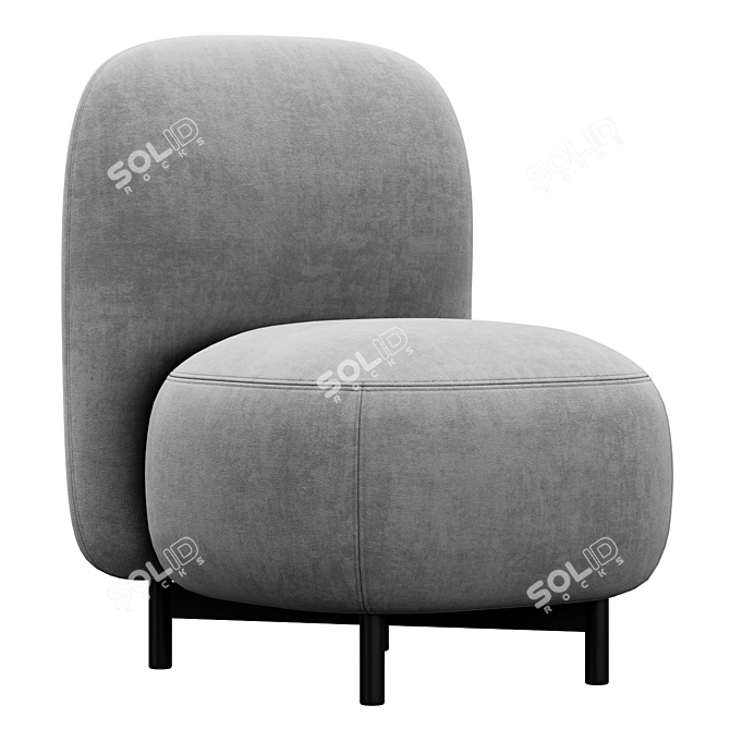 Stylish Armchair Buddy 210s 3D model image 3