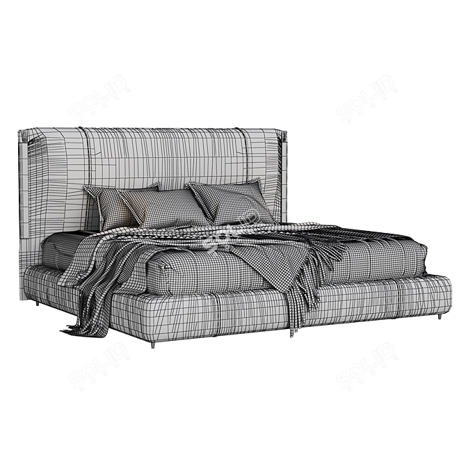 Modern Flou Amal Bed - Sleek and Elegant 3D model image 3