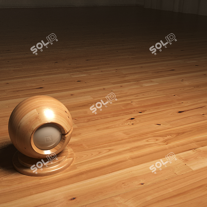 Wild Cherry Parquet - High-Quality PBR Material 3D model image 2