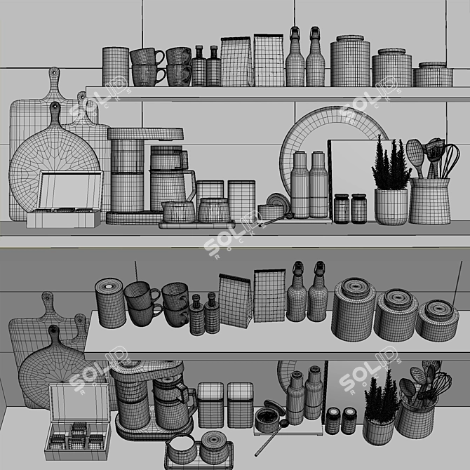 Kitchen Essentials Set 3D model image 4