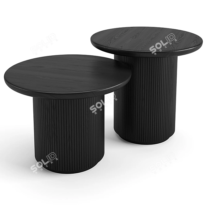 Gubi Moon: Elegant Coffee Table Set 3D model image 3