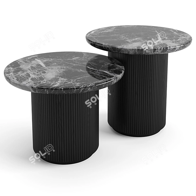 Gubi Moon: Elegant Coffee Table Set 3D model image 4