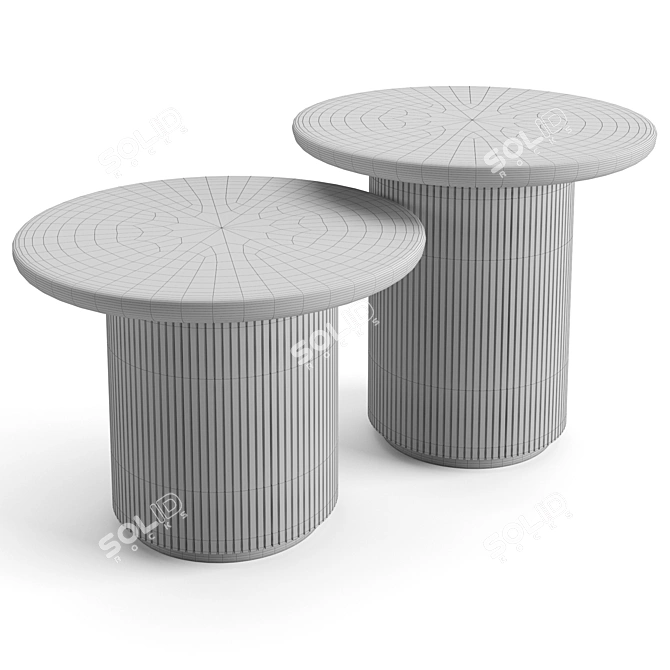 Gubi Moon: Elegant Coffee Table Set 3D model image 5