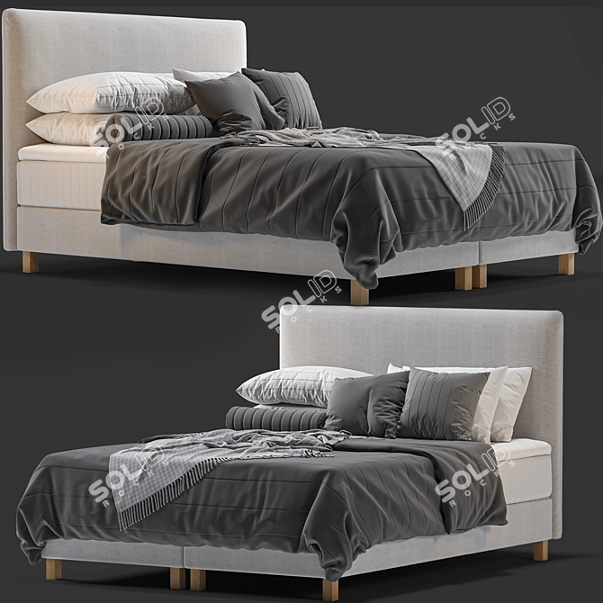 Ikea Lauvik Divan Bed: Sleek and Versatile 3D model image 2