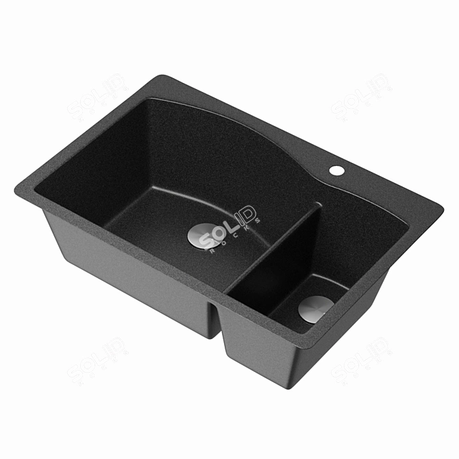 Diamond 1½ Dual Mount: North American-Made Kitchen Sink 3D model image 1