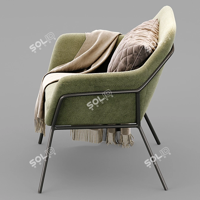 Elegant Shelford Armchair 3D model image 6