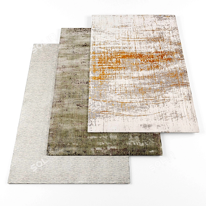 High Resolution Rugs Set 3D model image 1