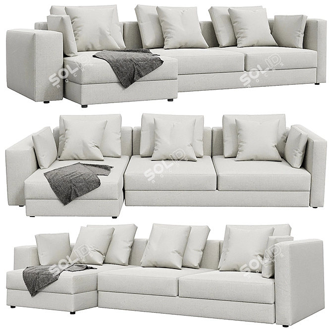 Cozy Comfort Sofa 3D model image 1