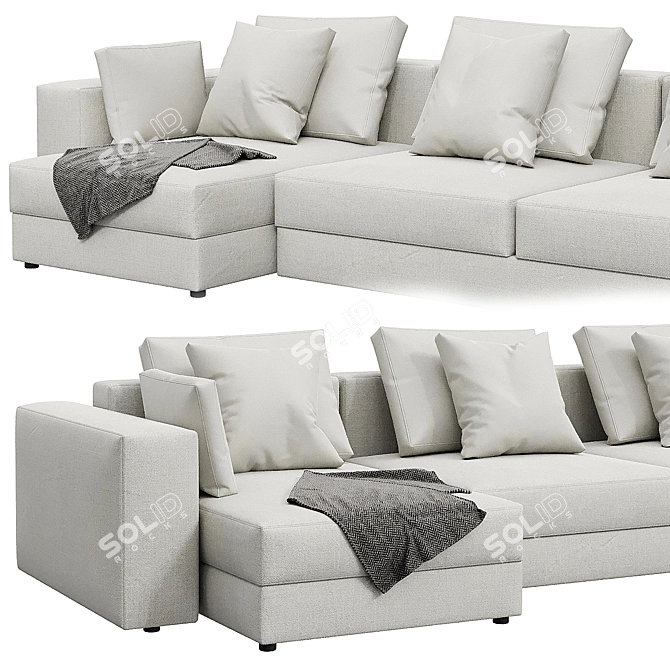 Cozy Comfort Sofa 3D model image 2