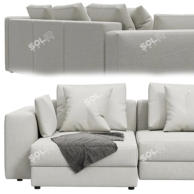 Cozy Comfort Sofa 3D model image 4