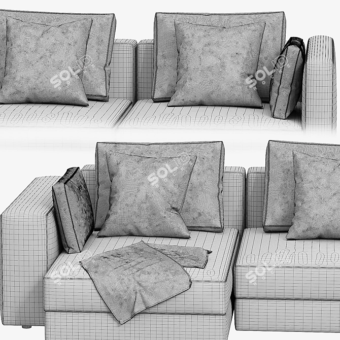 Cozy Comfort Sofa 3D model image 6