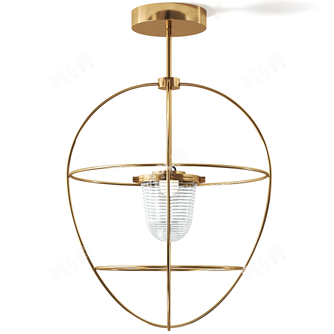 Elegant Nottola Pendant Lamp 3D model image 1