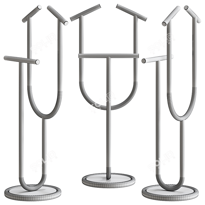 Bloom Valet Stand: Stylish Floor Hanger 3D model image 2