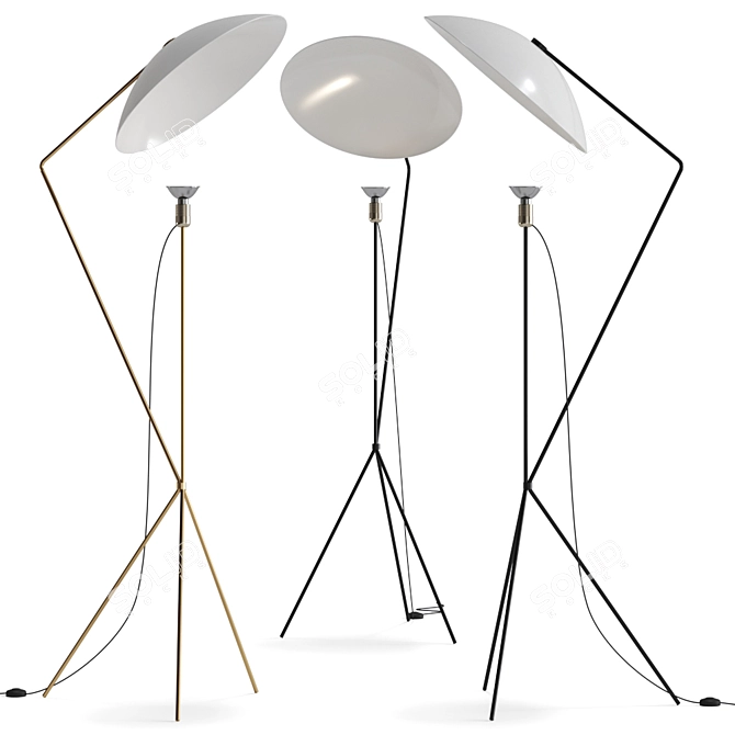 Sleek Solveig Floor Lamp 3D model image 1