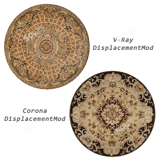 Round-Rug Set: Versatile and Realistic 3D Models 3D model image 3