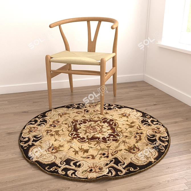 Round-Rug Set: Versatile and Realistic 3D Models 3D model image 6