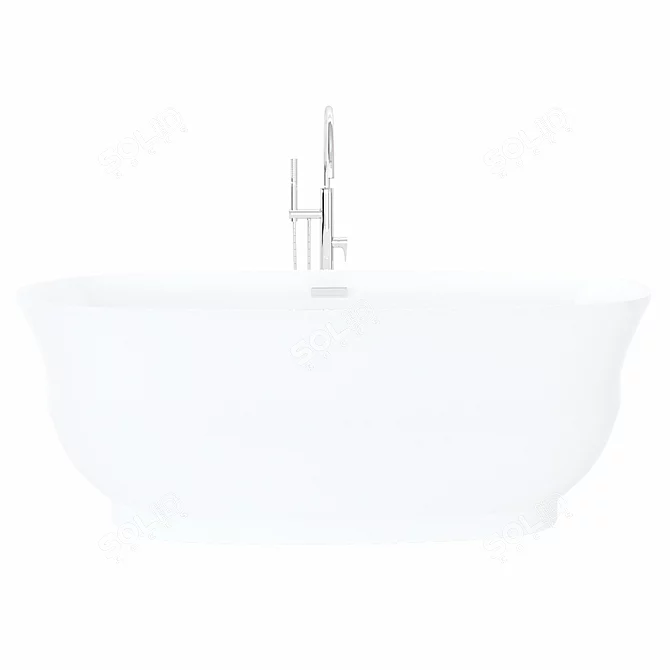 Berne Freestanding Acrylic Bathtub 3D model image 2