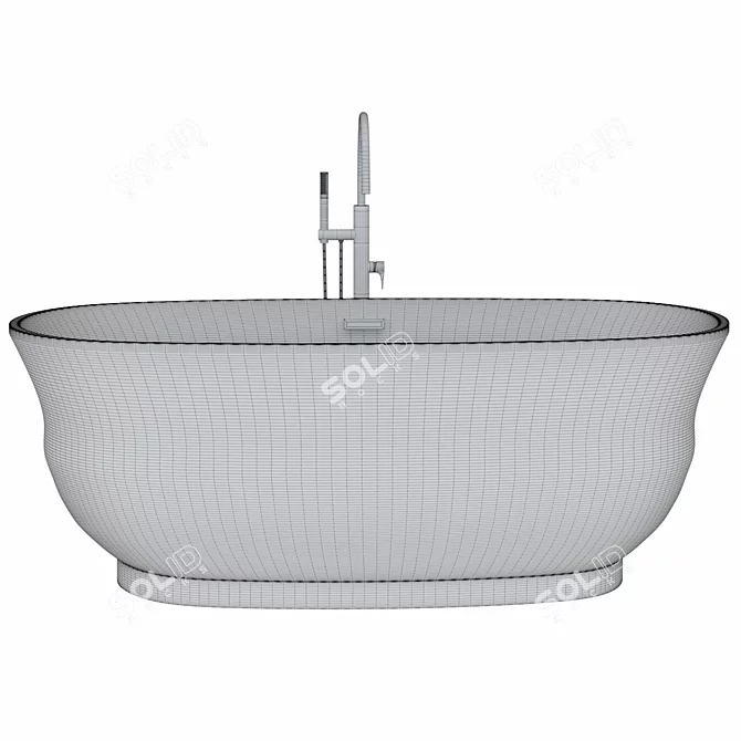 Berne Freestanding Acrylic Bathtub 3D model image 3