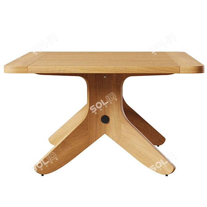 Kinney Teak Outdoor Coffee Table: Stylish and Durable 3D model image 2