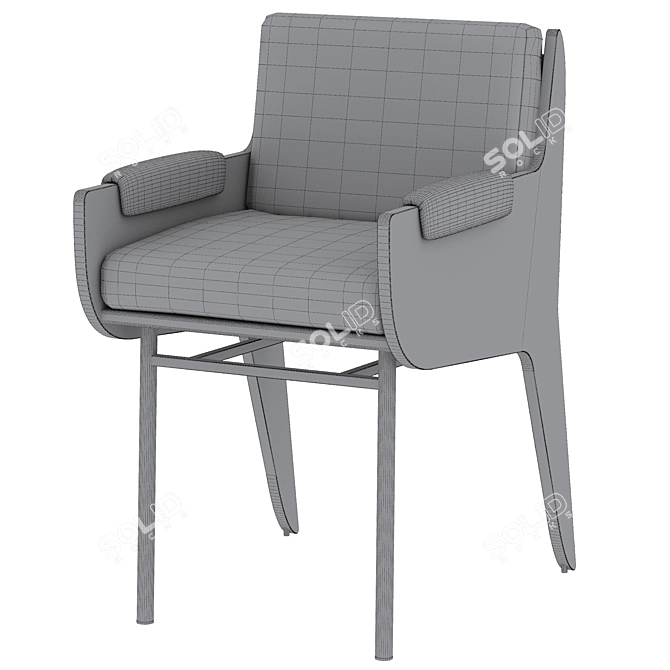 Kinney Teak Outdoor Dining Chair 3D model image 3