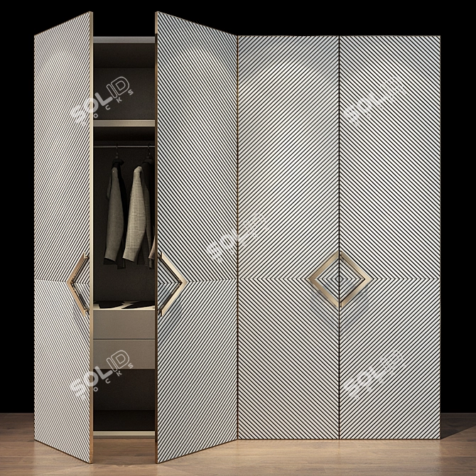 Modern Minimalist Furniture Set 3D model image 1