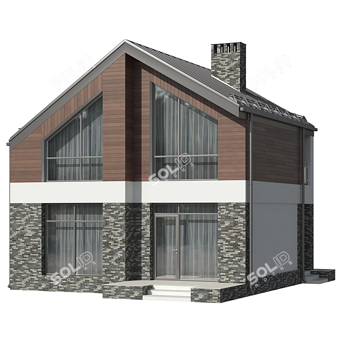 Rustic Barnhouse Retreat 3D model image 2