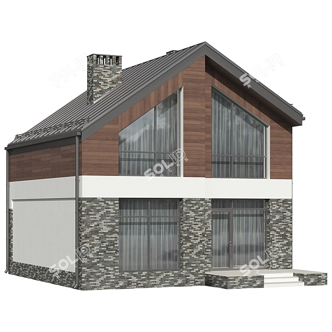 Rustic Barnhouse Retreat 3D model image 4