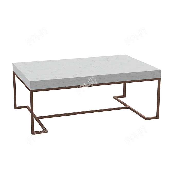 Elegant Calcite Coffee Table 3D model image 1