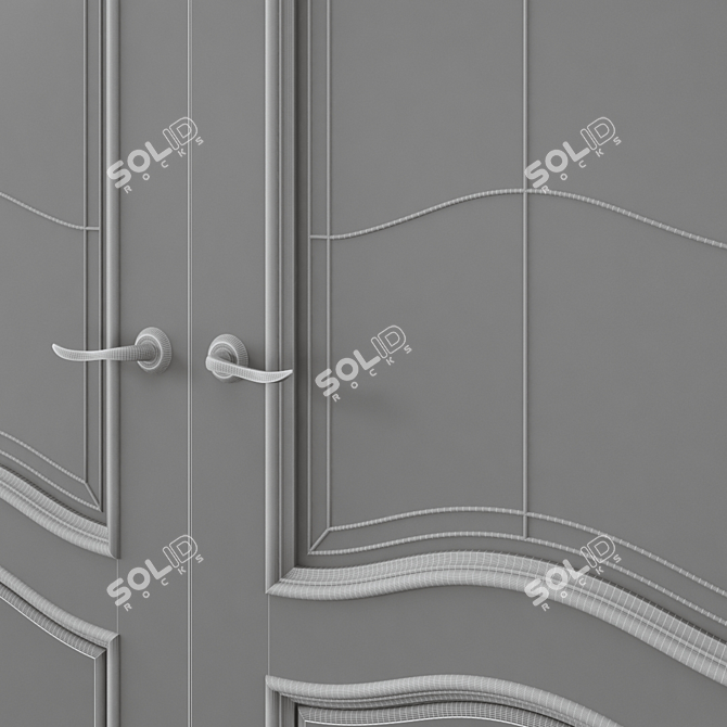 Modern Interior Door: 3dsmax 2014 + fbx 3D model image 6