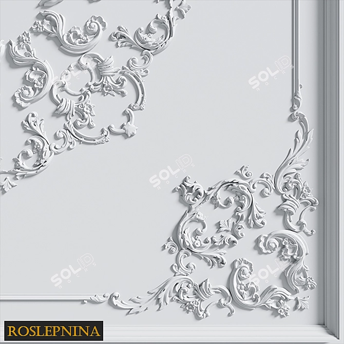 Elegant Ceiling Composition GR-6008R 3D model image 4