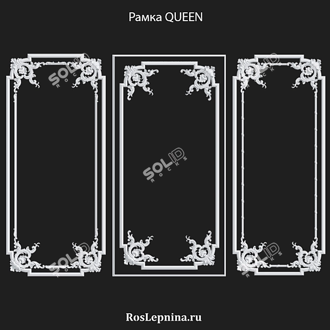 Elegant Queen Frames Set - RosLepnina 3D model image 2