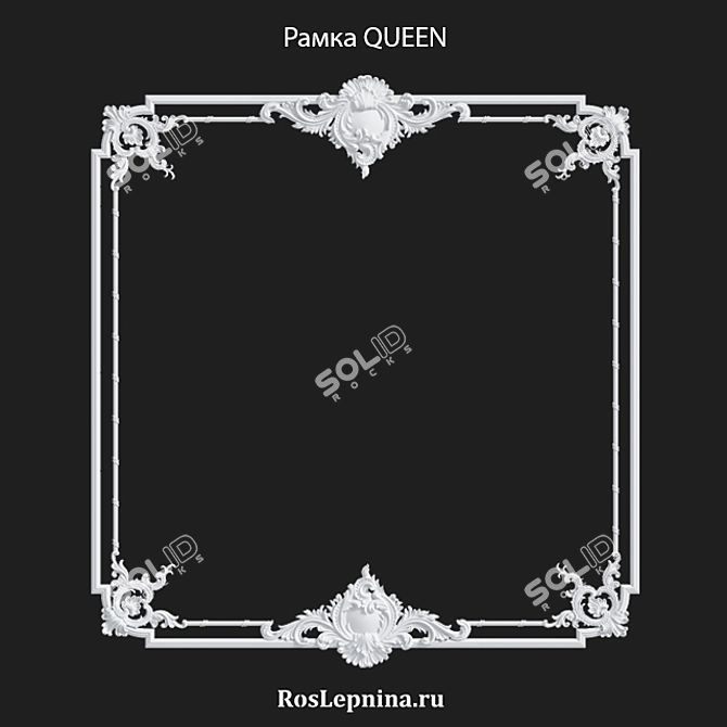 Elegant Queen Frames Set - RosLepnina 3D model image 4