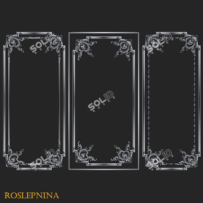 Elegant Queen Frames Set - RosLepnina 3D model image 6