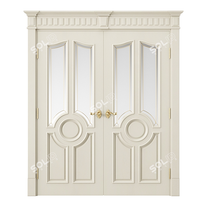 Modern Interior Door Set 3D model image 1