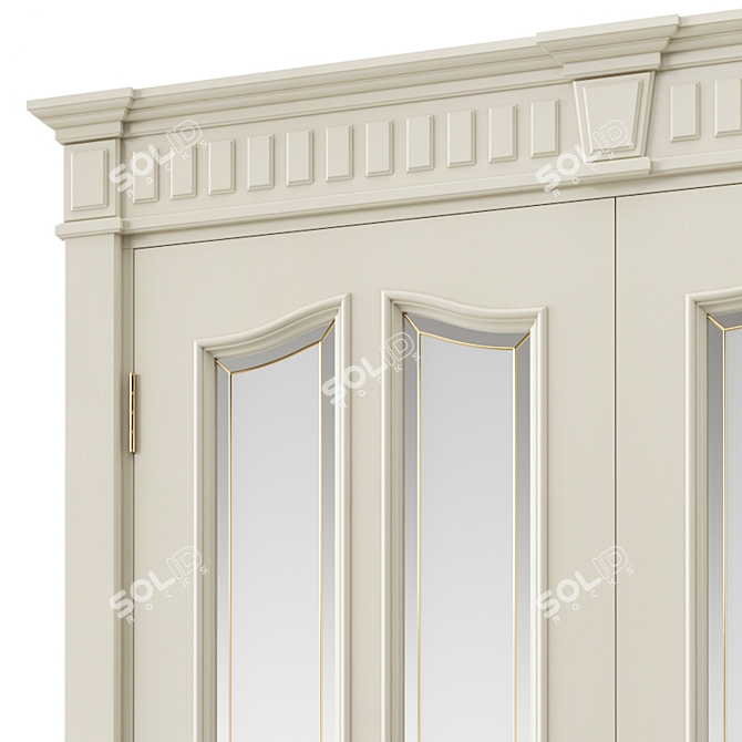 Modern Interior Door Set 3D model image 2