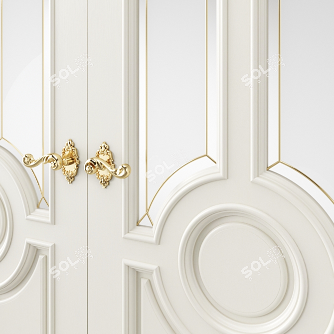 Modern Interior Door Set 3D model image 3