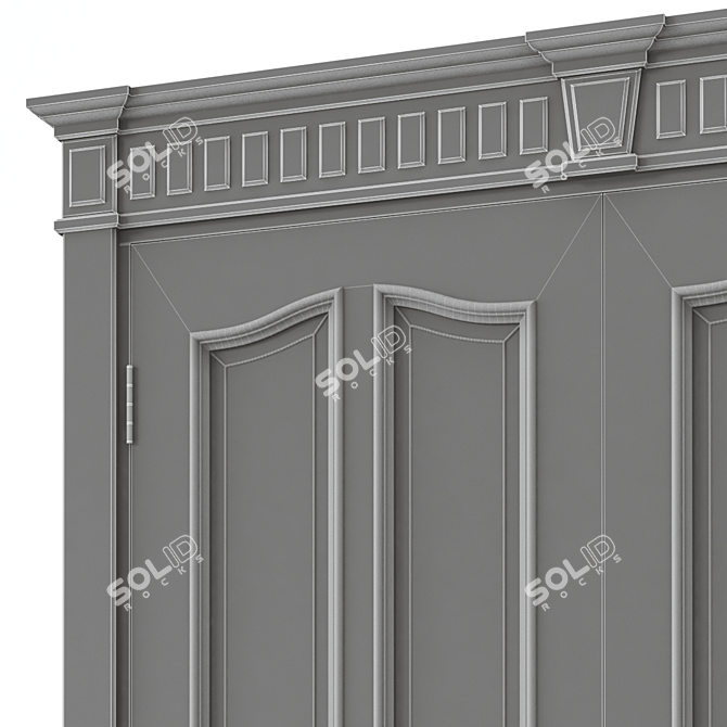 Modern Interior Door Set 3D model image 5