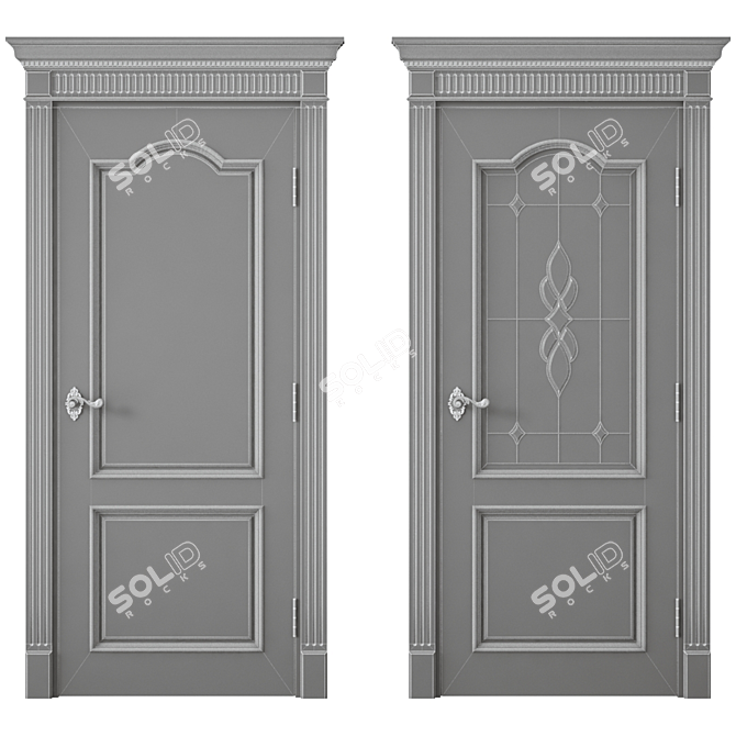 Modern Interior Door Design 3D model image 4