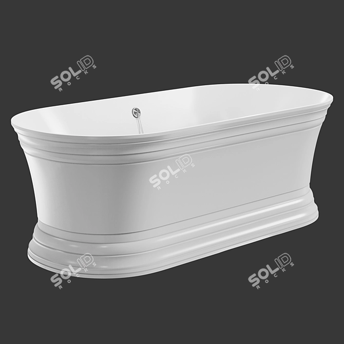 Luxury Marble Bath: Astra Form 3D model image 2