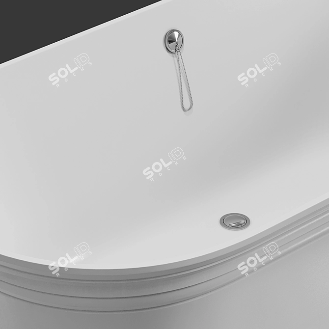 Luxury Marble Bath: Astra Form 3D model image 3