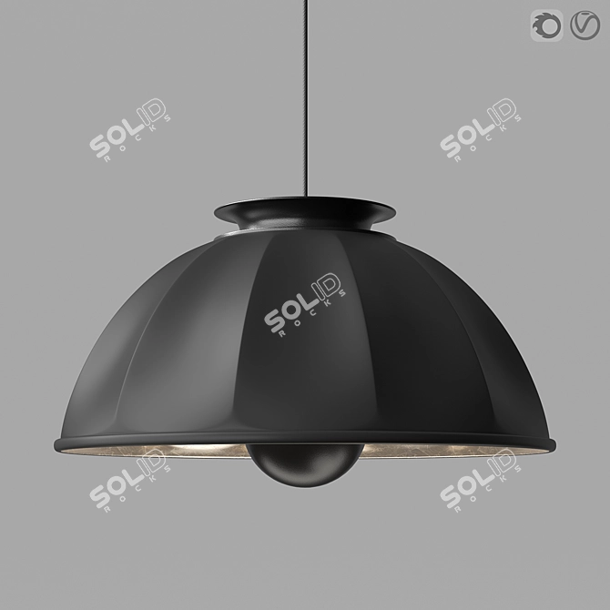 Fortuny Cupola Pendant Light 3D model image 1