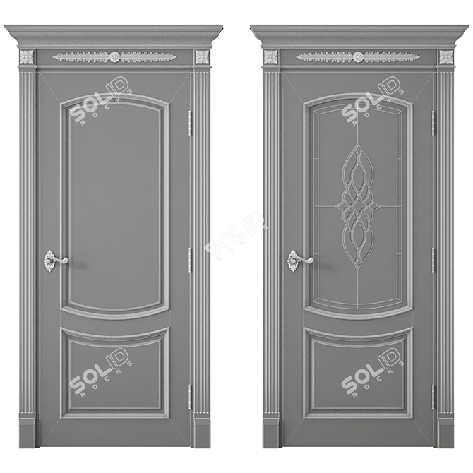 Modern Interior Door Design 3D model image 4