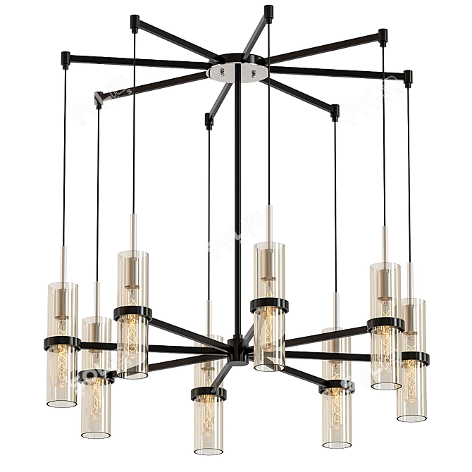 Elegant Xavier Pendant Light 3D model image 1