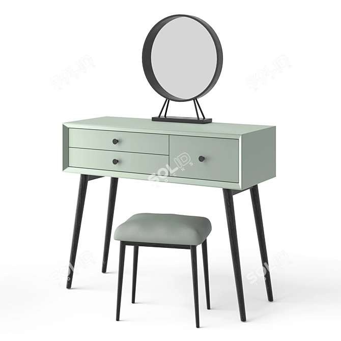 Modern Vanity Table 3D model image 1