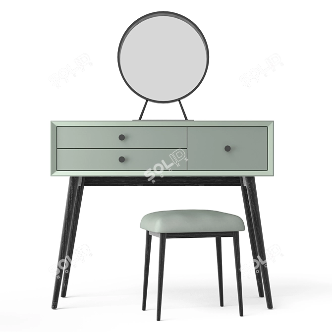 Modern Vanity Table 3D model image 2